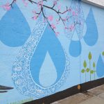 Water droplets wall painting