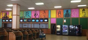 Wall paintings in a waiting room