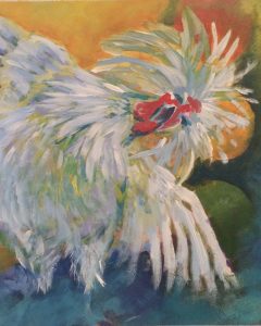 A hen painting