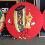 Hotdog and ketchup animated image poster