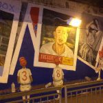 Baseball-themed wall painting