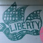 Liberty design on a wall