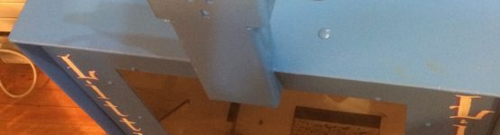 A blue box with a bird on it.