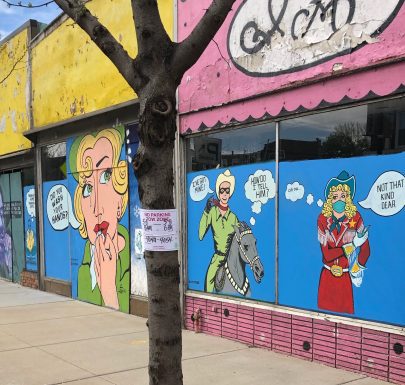 Animated street wall