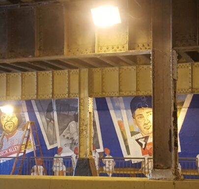 Image of a wall painting from a far angle