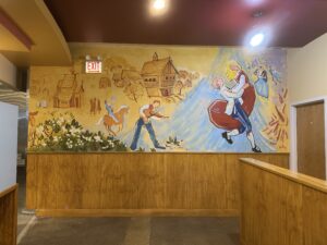 Ann Sather yellow mural